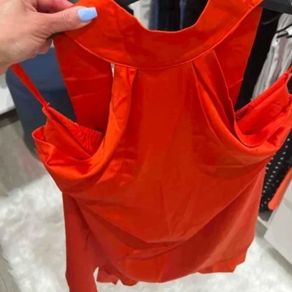 Orange Open Back High Low Hem Dress Glamorous - Picture 8 of 10